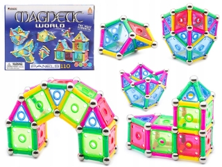 Panely 110 magnetických svetových magnetických blokov