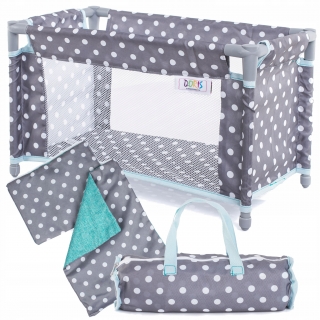 Playpen z bábiky + posteľná bielizeň + farby tašiek