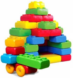 Mega Brick Blocks + Original Marioinex Pl Wheels