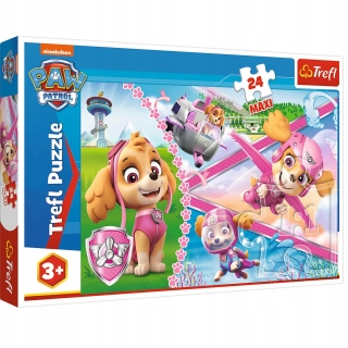Puzzle maxi psi hliadka hrdinská skye 24 el trefl