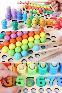 DREVENÉ RYBY ČÍSLA ČÍSLA SORTER MONTESSORI
