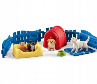 Šteniatka Schleich Dogs + Bear + príslušenstvo - 42480