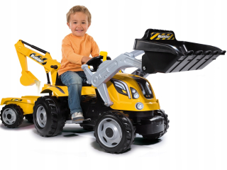 SMOBY TRAKTOR MAX ZA PEDÁLY PRÍVES RÝPADLO TUR