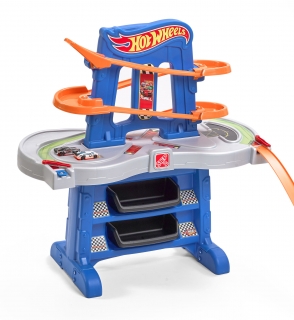 Step2 Hot Wheels Racing Track Workshop + 2 autá