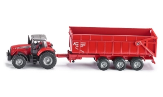 Siku 1844 Tractor Massey Ferguson s prívesom 1:87