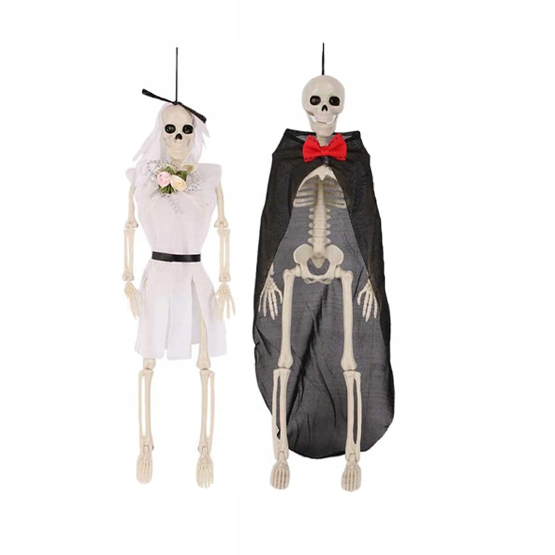halloween skeleton dekorácie pár kostier