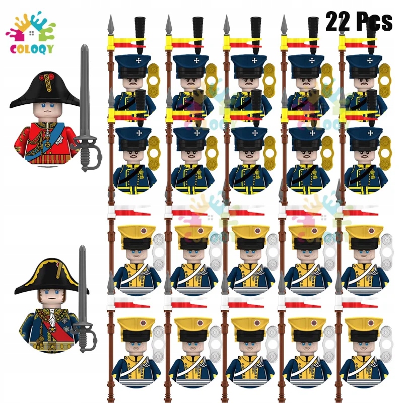 Hračky pre deti Pechotné bloky z napoleonských vojen French Lancers
