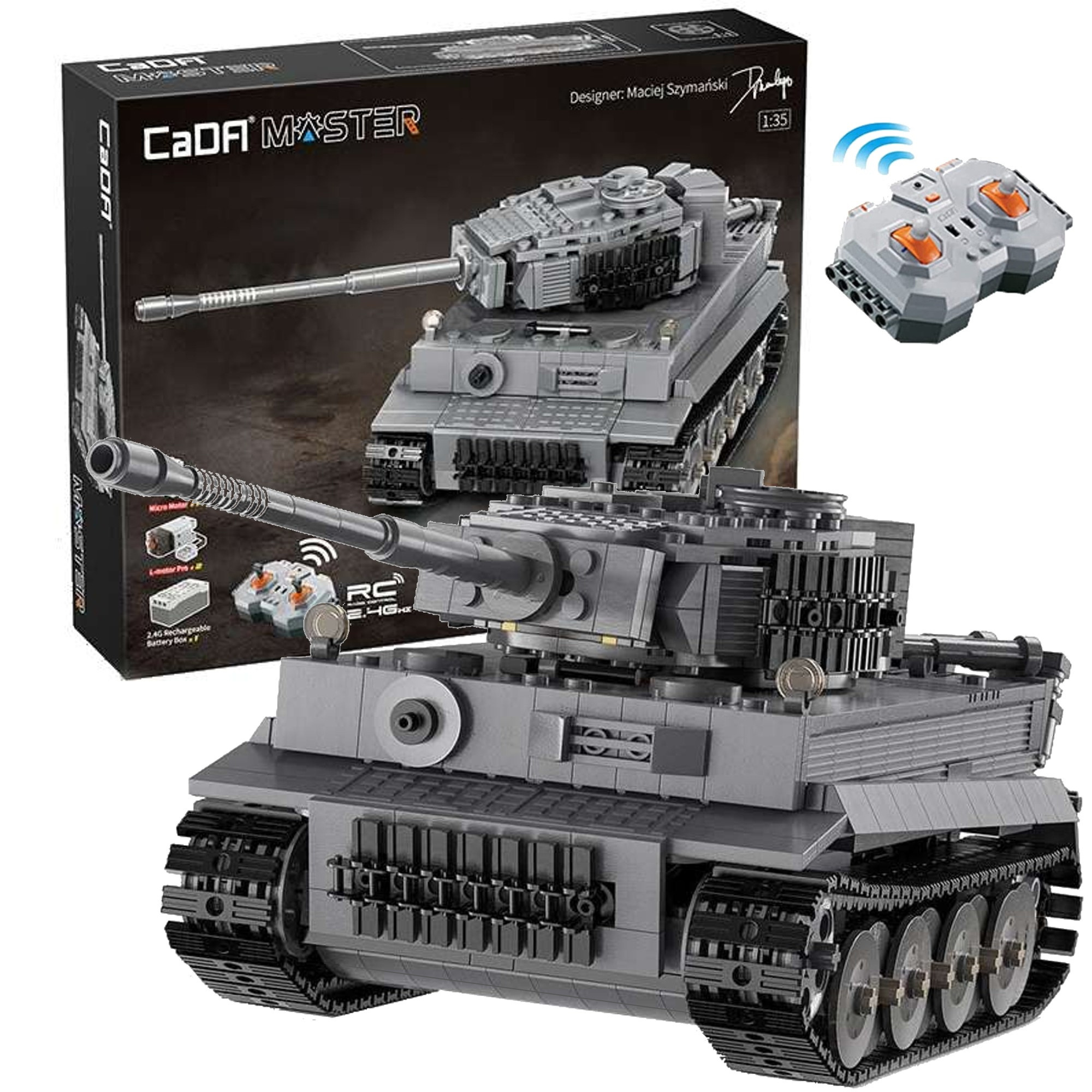 Stavebnica CaDA RC tank Tiger, 925 dielikov
