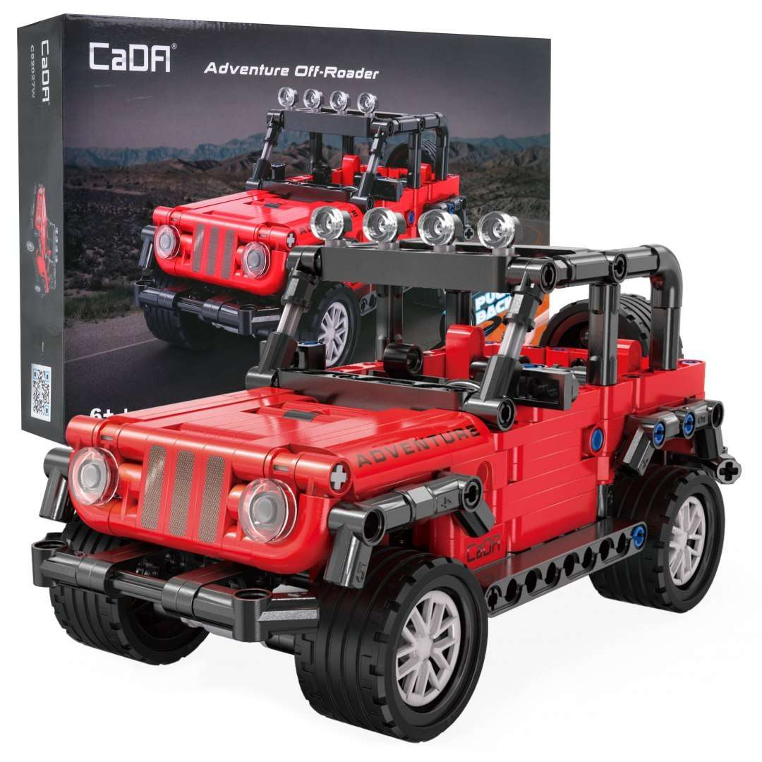 Stavebnica CaDA terénne vozidlo Adventure Off-Roader so spätným naťahovaním, 317 dielikov