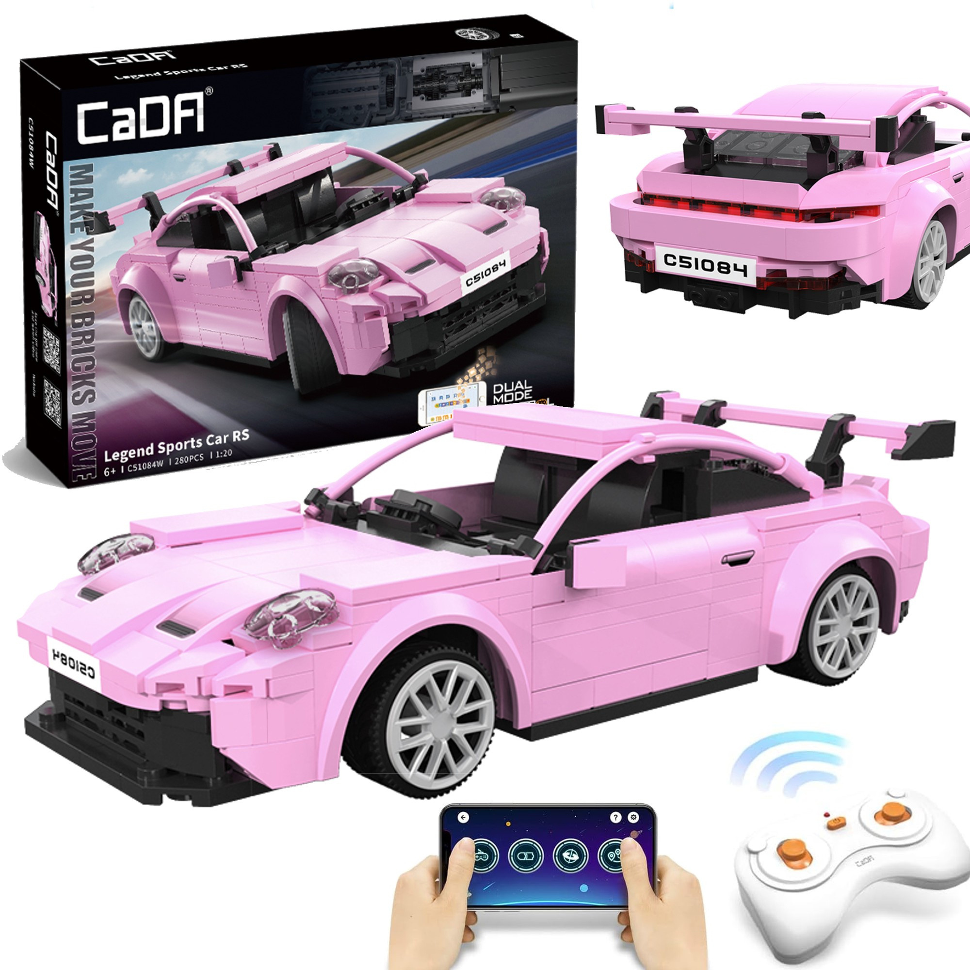 Stavebnica CaDA RC športové auto Legend Sports Cars RS, 280 dielikov