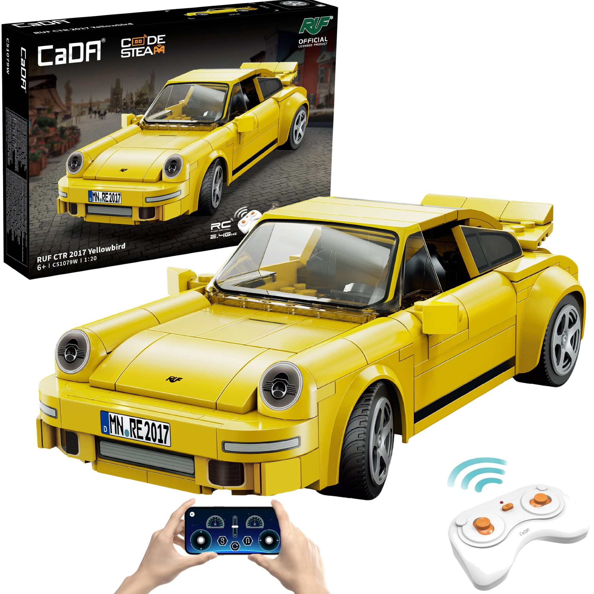 Stavebnica CaDA RC mestské auto RUF CTR 2017, 222 dielikov