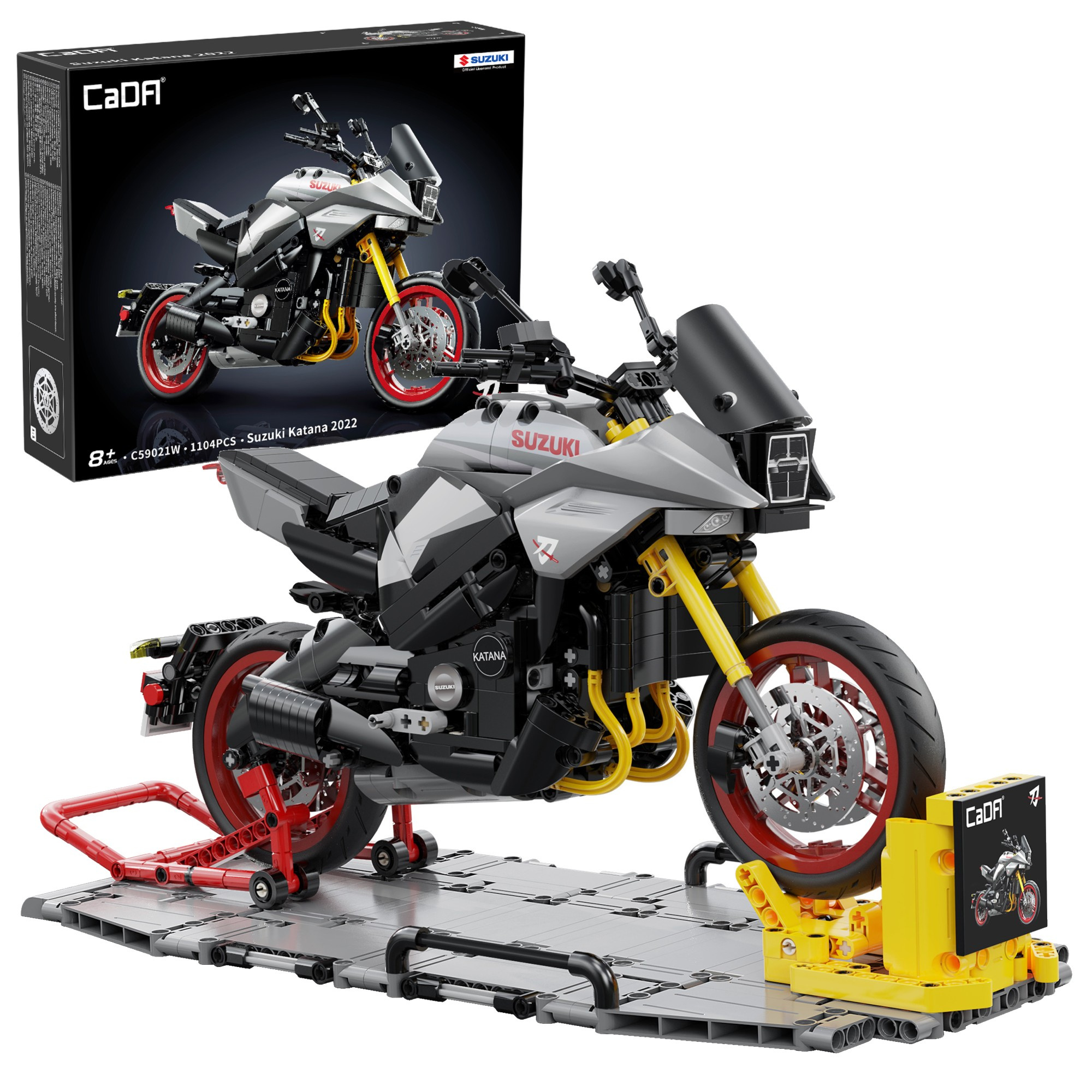 Stavebnica CaDA motocykel Suzuki Katana, 1 104 dielikov, C59021W