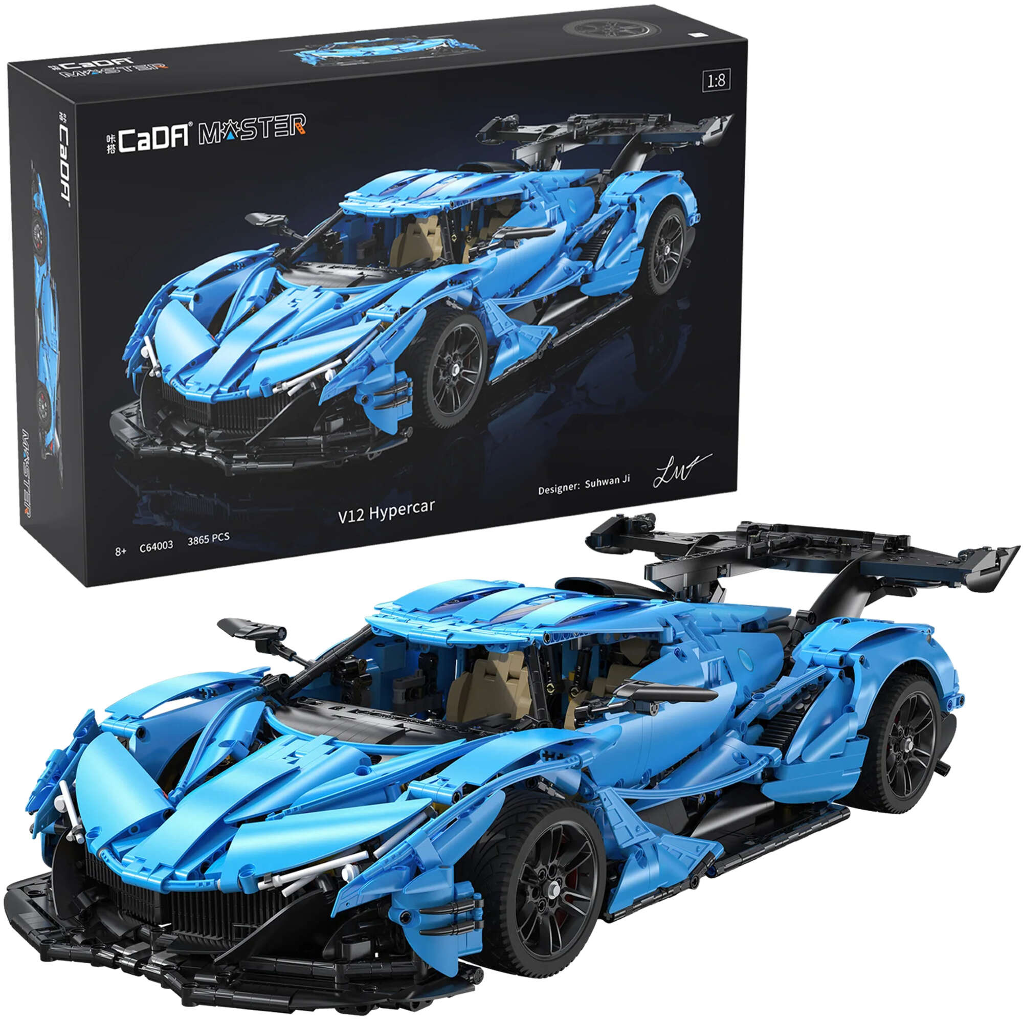 Stavebnica CaDA Master športové auto V12 Hypercar 60 cm, 3 865 dielikov