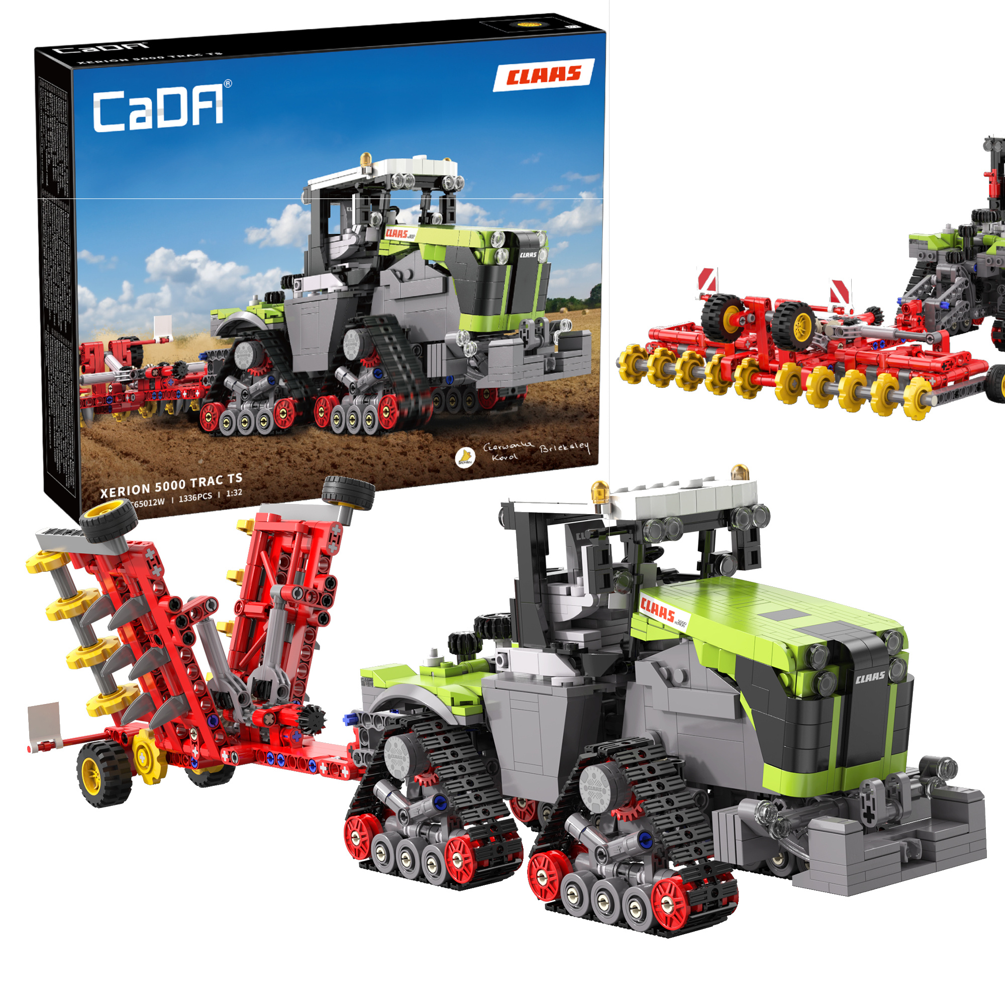 Stavebnica CaDA traktor Claas XERION 5000 TRAC TS, 1 336 dielikov