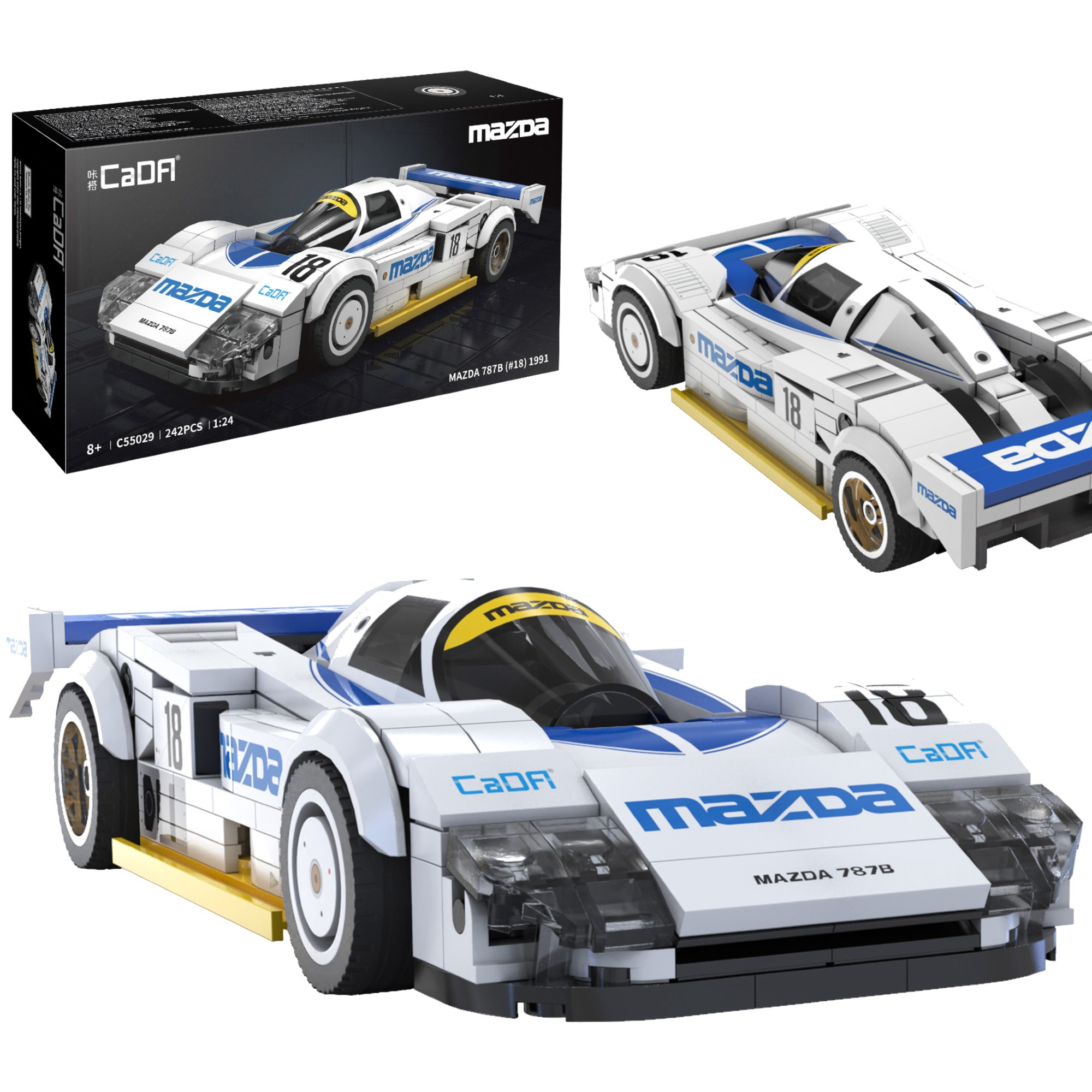 Stavebnica CaDA športové auto Mazda 787B, 242 dielikov
