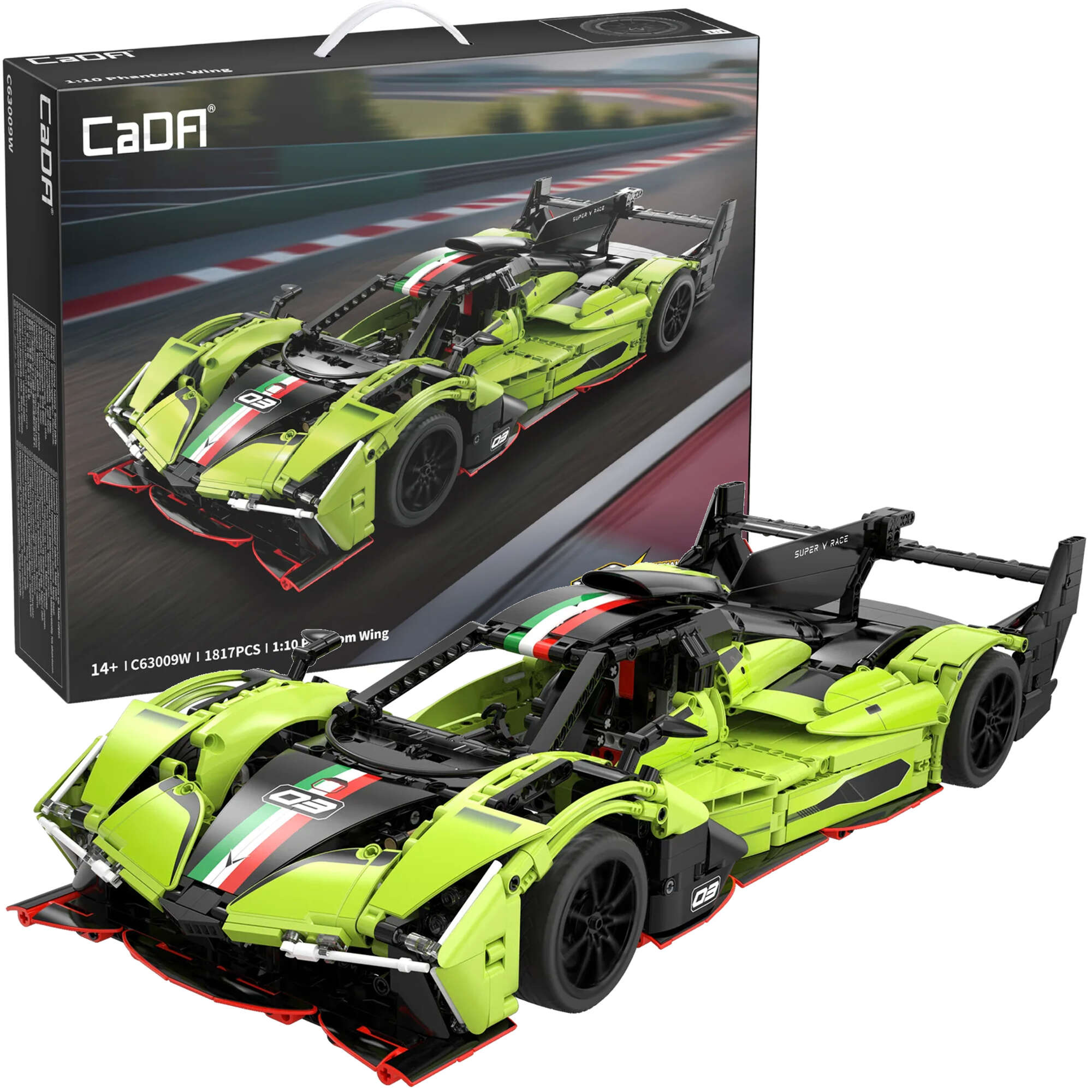 Stavebnica CaDA pretekárske auto Phantom Wing 1:10, 1 817 dielikov