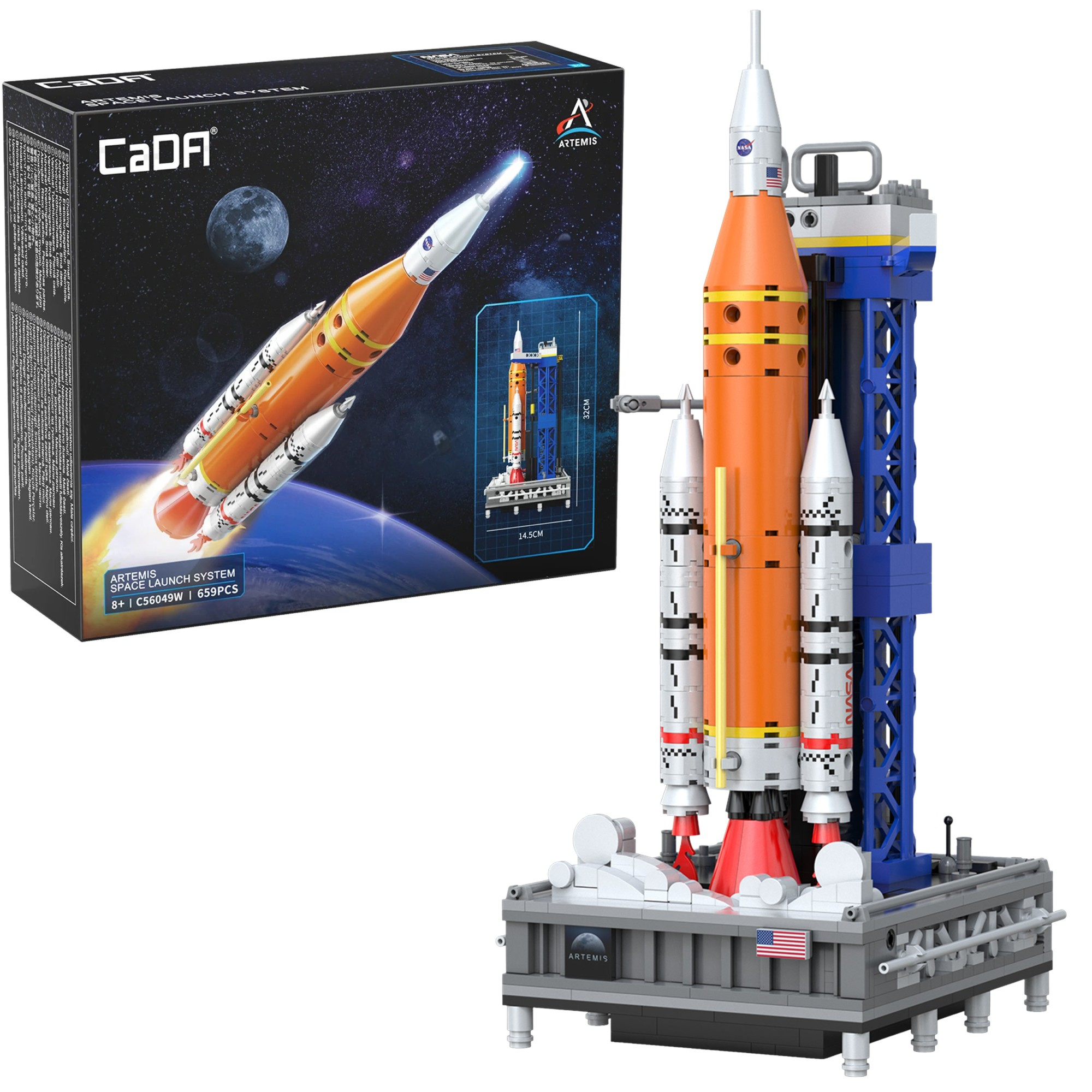 Stavebnica CaDA raketa NASA Artemis SLS, 659 dielikov, C56049W