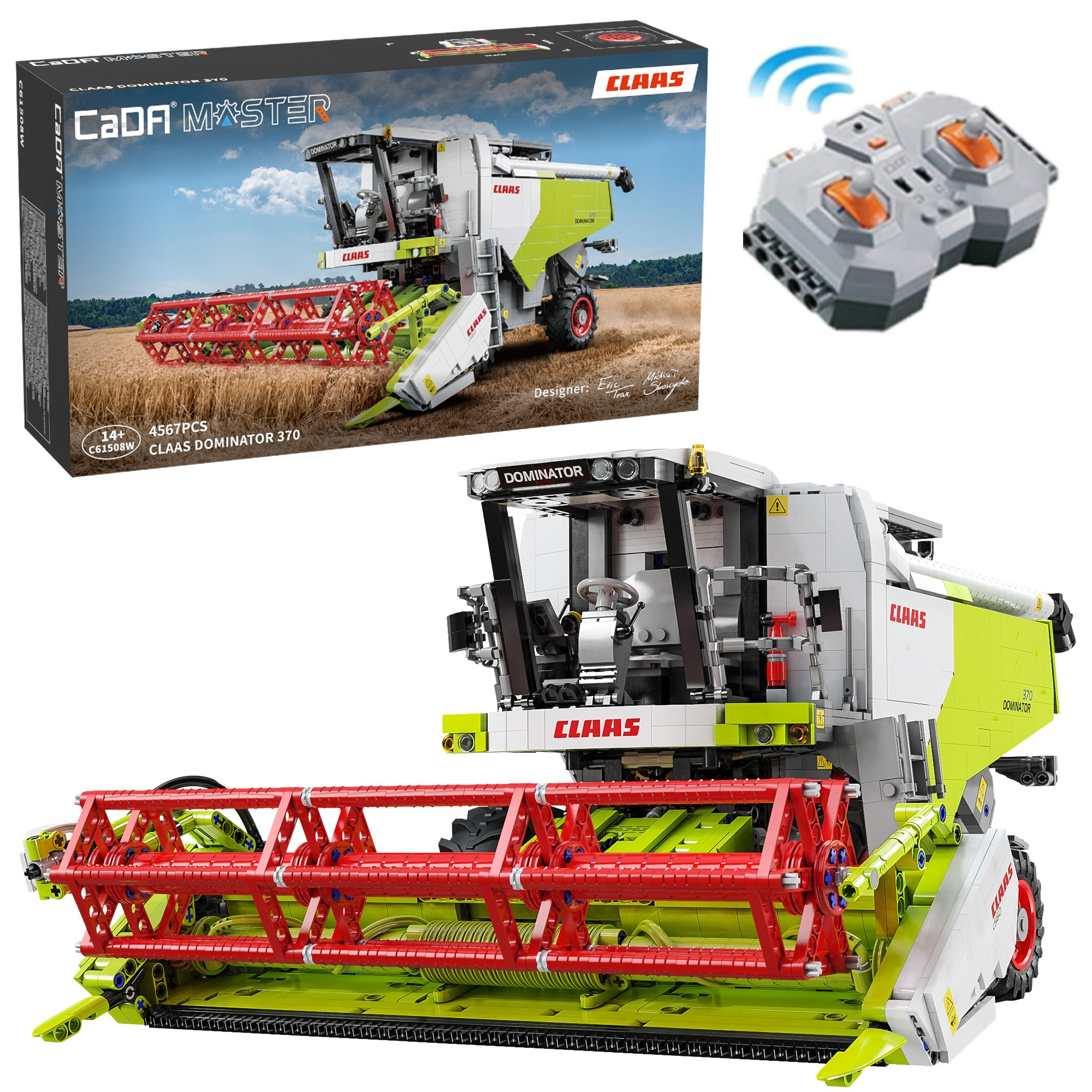 Stavebnica CaDA kombajn Claas Dominator 370 1:17, 4 567 dielikov