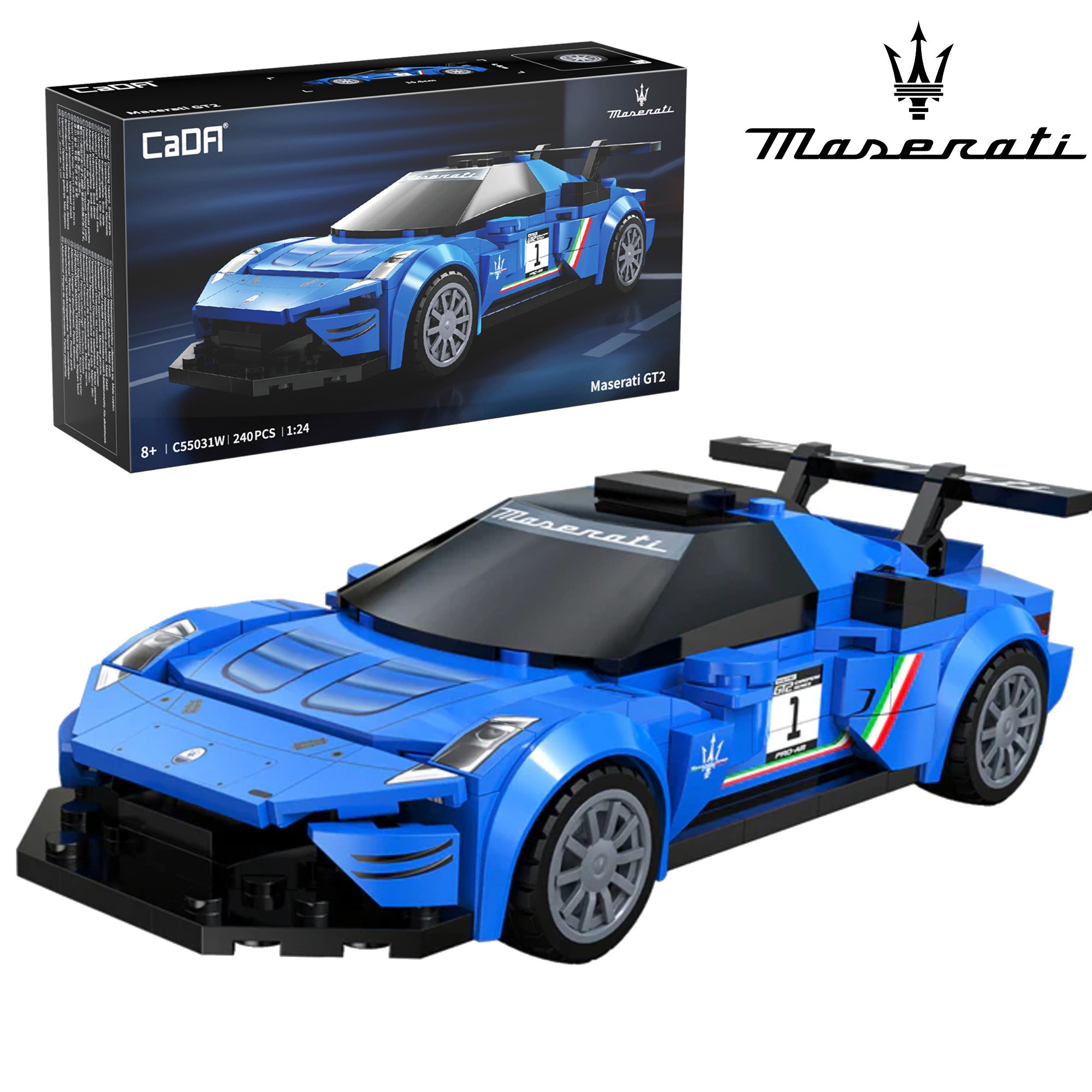 Stavebnica CaDA pretekárske auto Maserati GT2 1:24, 240 dielikov, C55031W