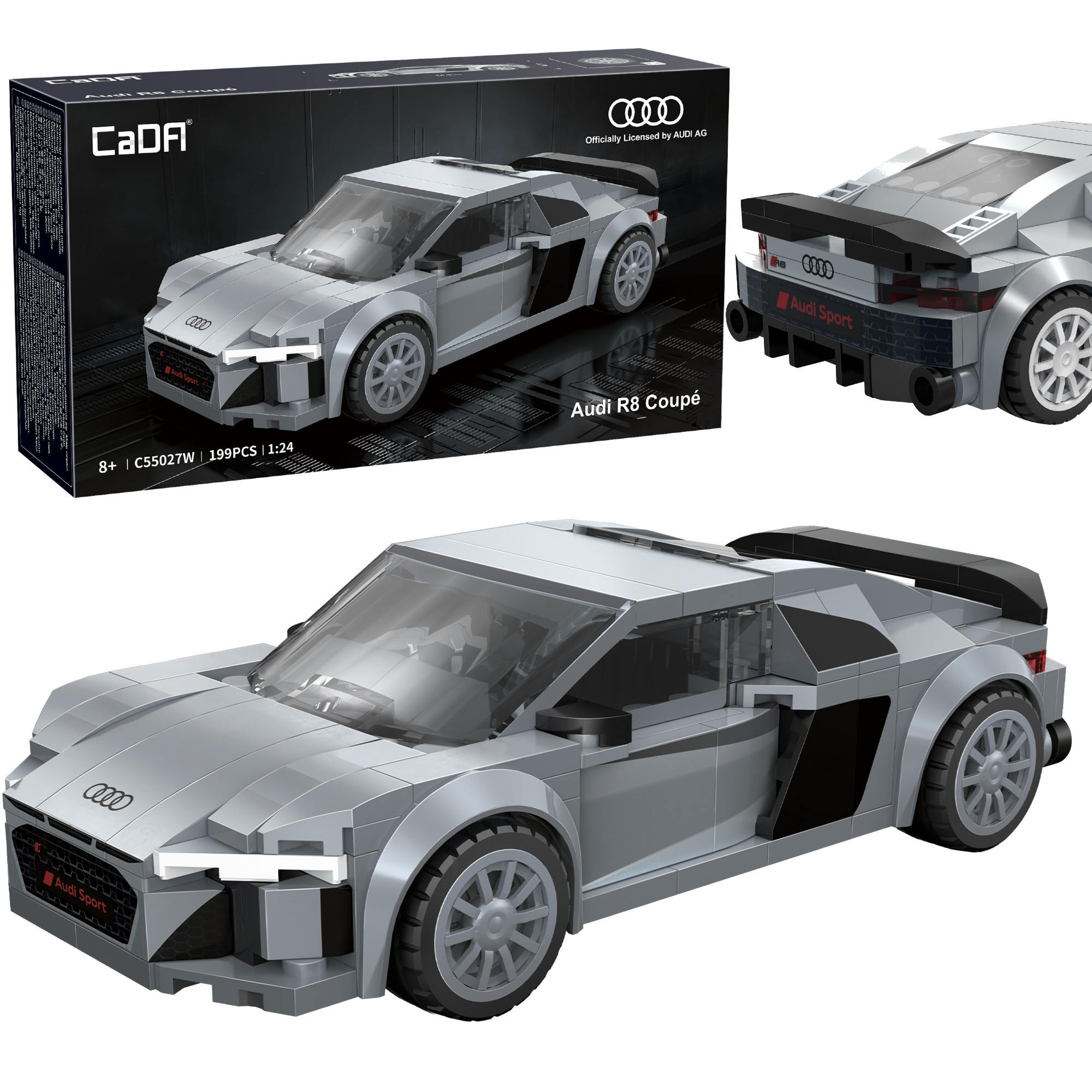 Stavebnica CaDA pretekárske auto Audi R8 Coupé, 199 dielikov