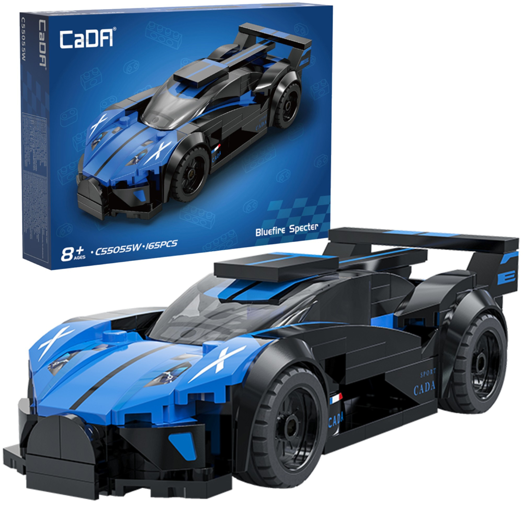 Stavebnica CaDA pretekárske auto Bluefire Specter, 165 dielikov