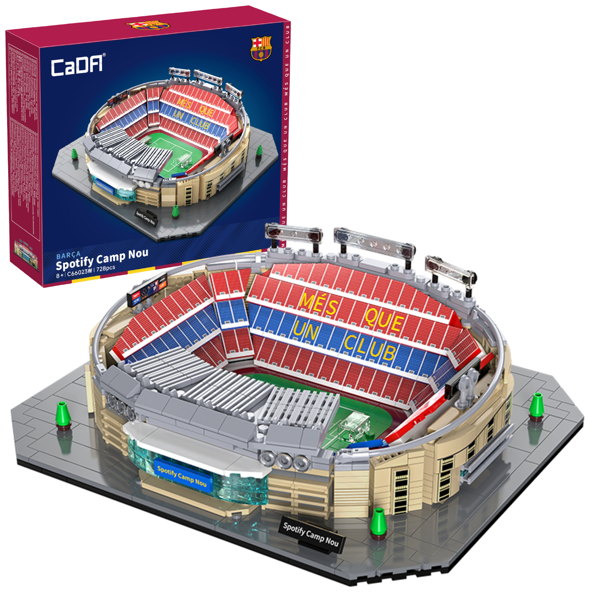 Stavebnica CaDA štadión Spotify Camp Nou Barcelona, 728 dielikov