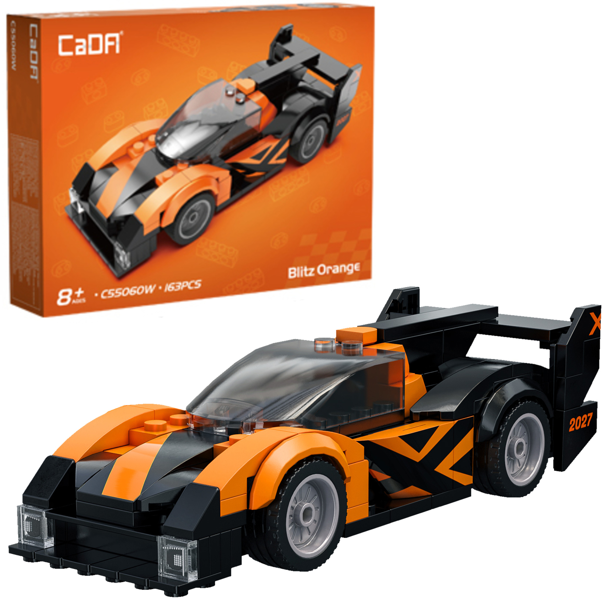 Stavebnica CaDA pretekárske auto Blitz Orange, 163 dielikov