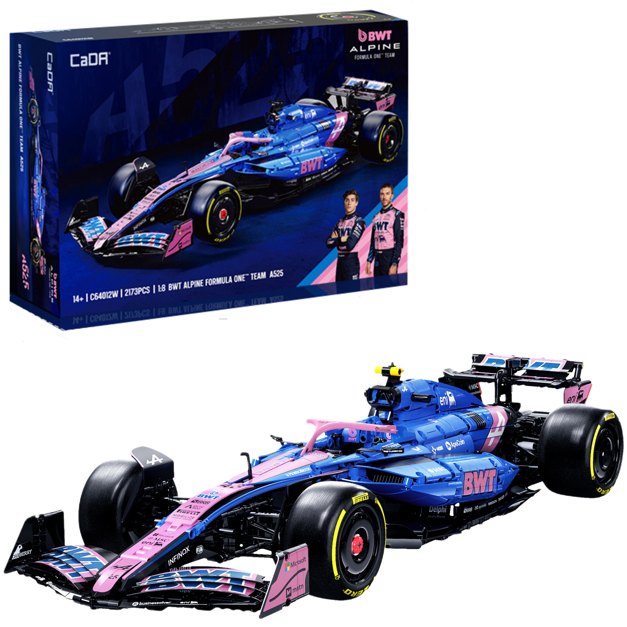 Stavebnica CaDA monopost BWT Alpine F1 Team A525, 2 173 dielikov