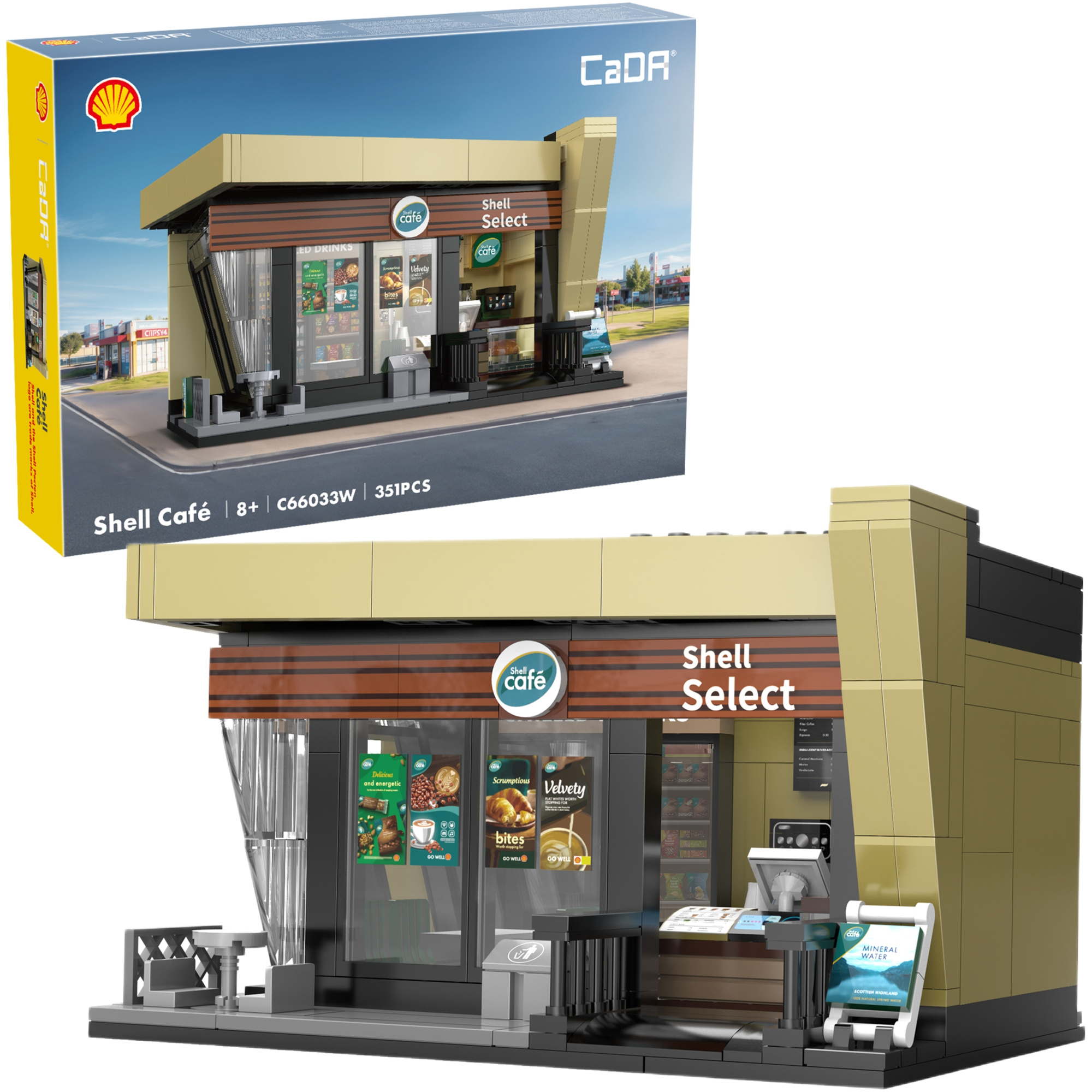 Stavebnica CaDA kaviareň Shell, 351 dielikov, C66033W