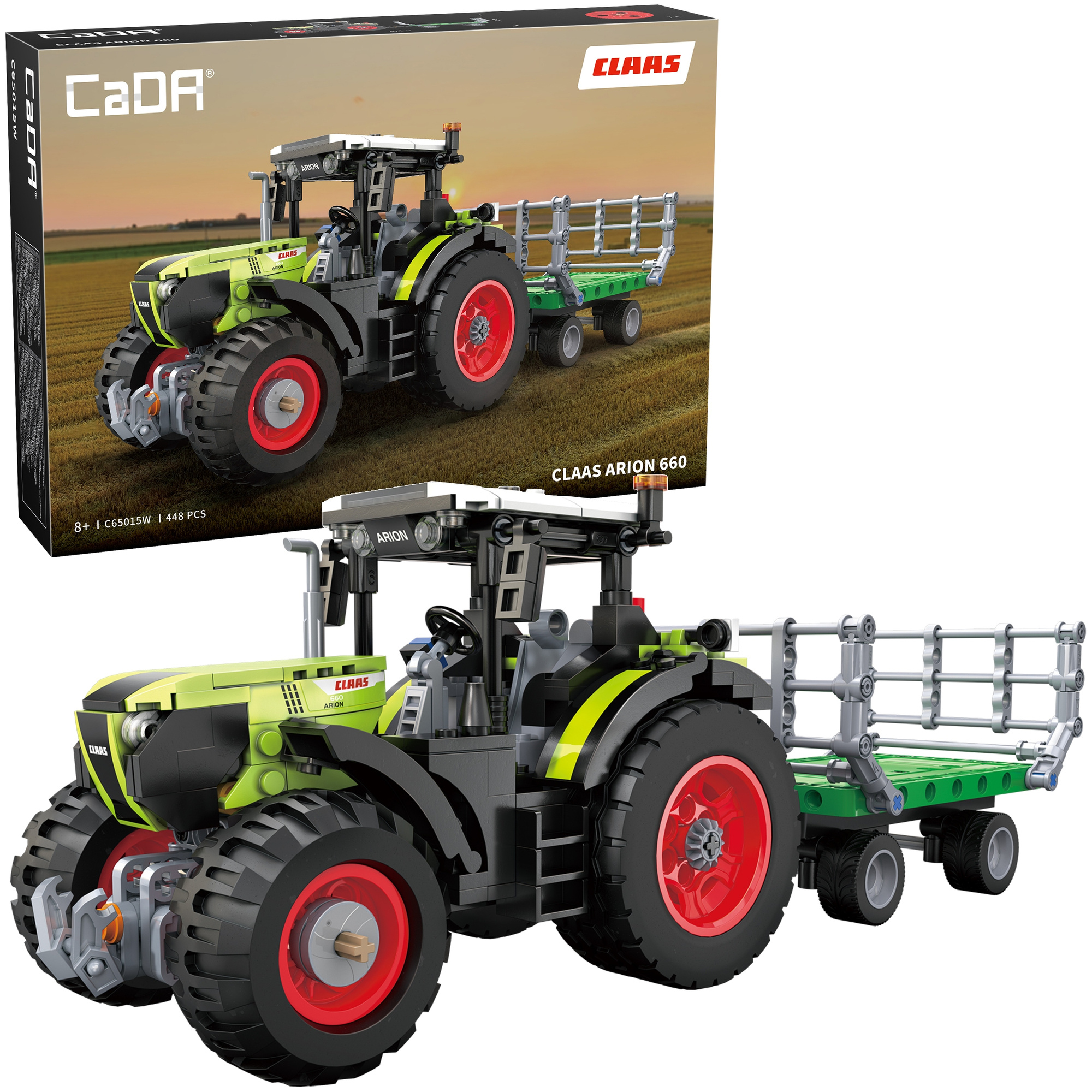 Stavebnica CaDA traktor Claas Arion 660, 448 dielikov