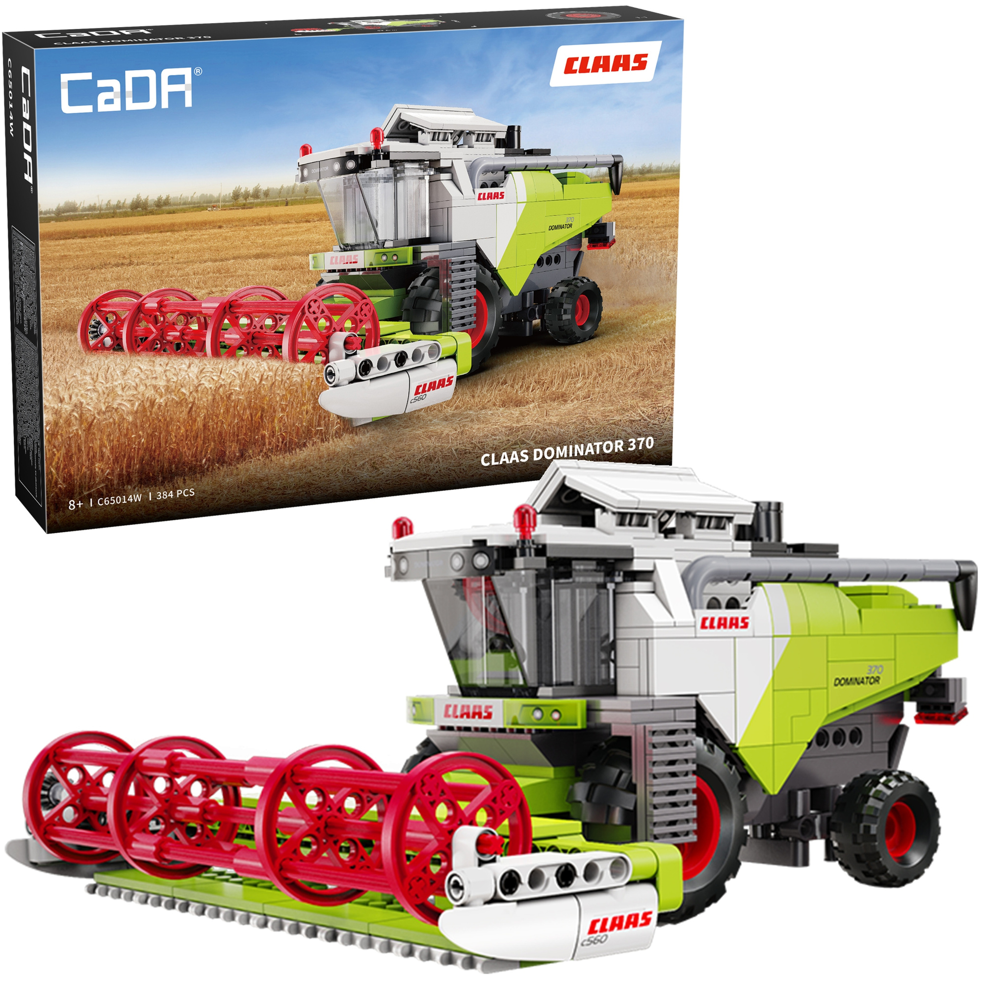 Stavebnica CaDA kombajn Claas Dominator 370, 384 dielikov