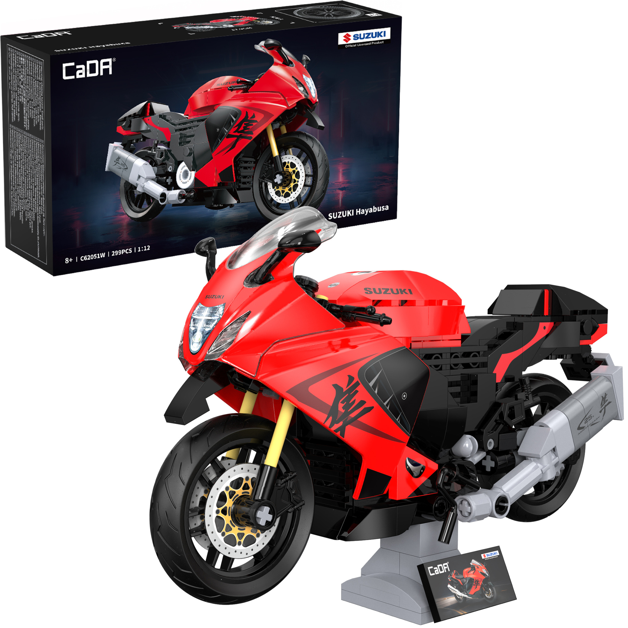 Stavebnica CaDA motocykel Suzuki Hayabusa 1:12, 299 dielikov, C62051W