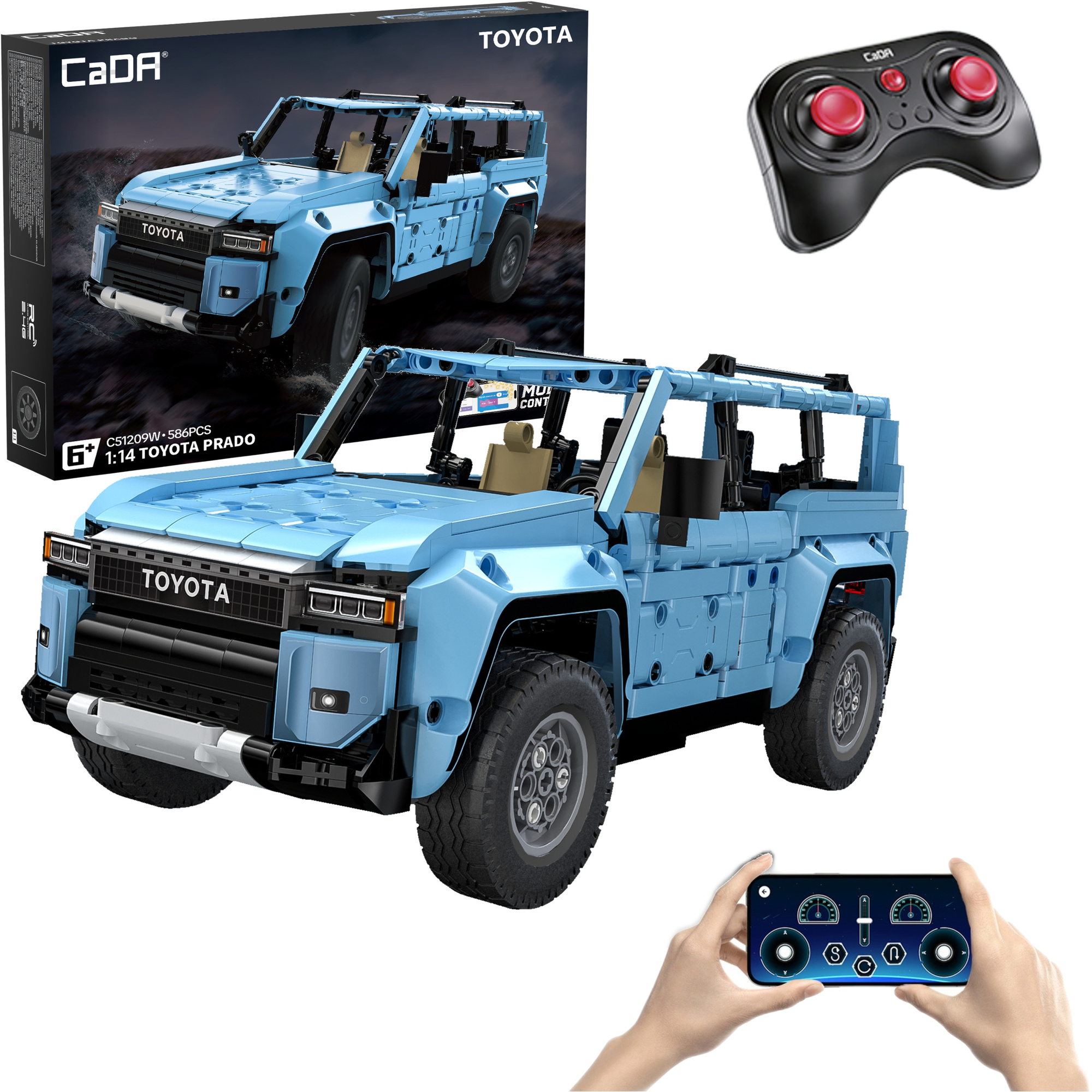Stavebnica CaDA RC Toyota Land Cruiser Prado J250 2024, 586 dielikov