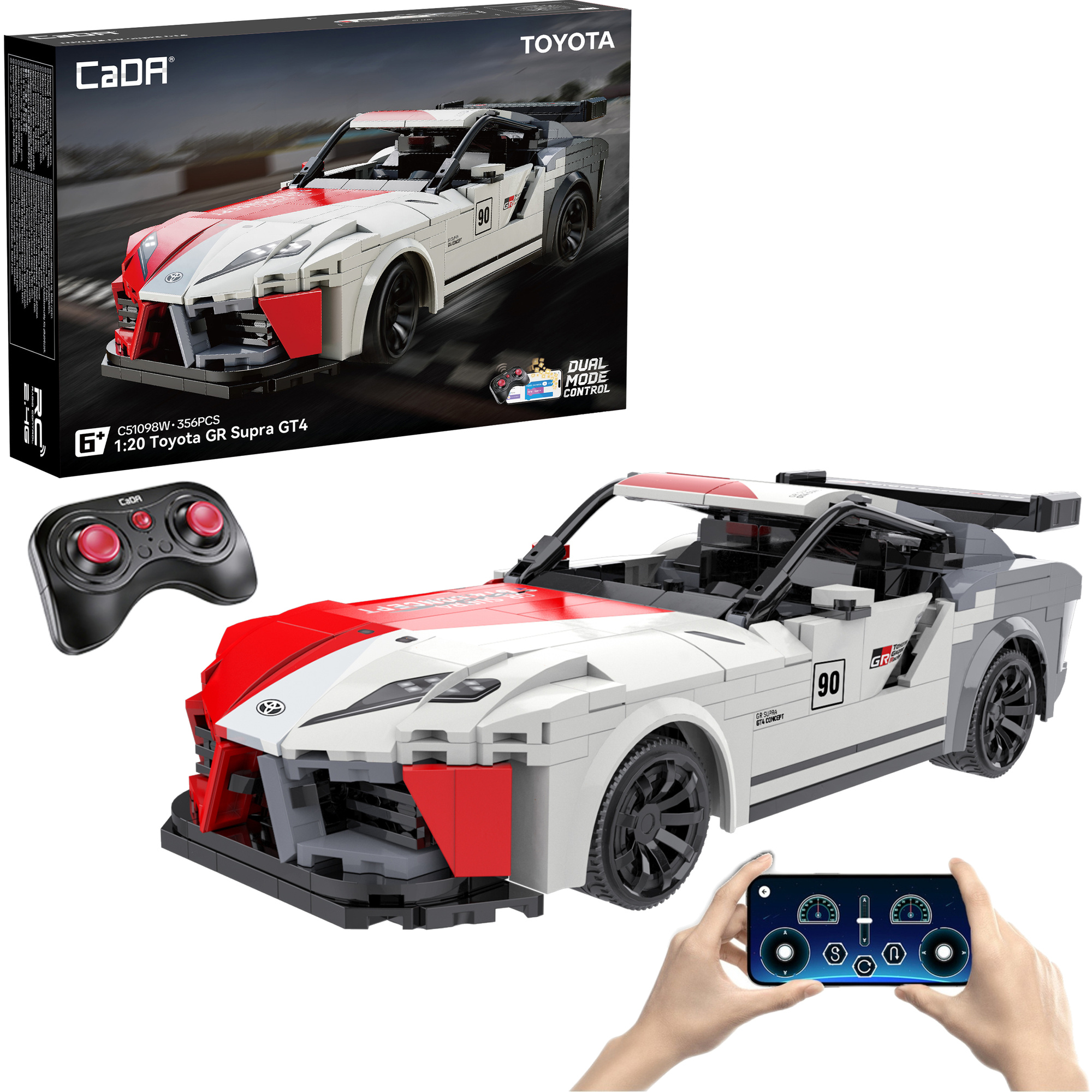 Stavebnica CaDA RC Toyota GR Supra GT4, 356 dielikov