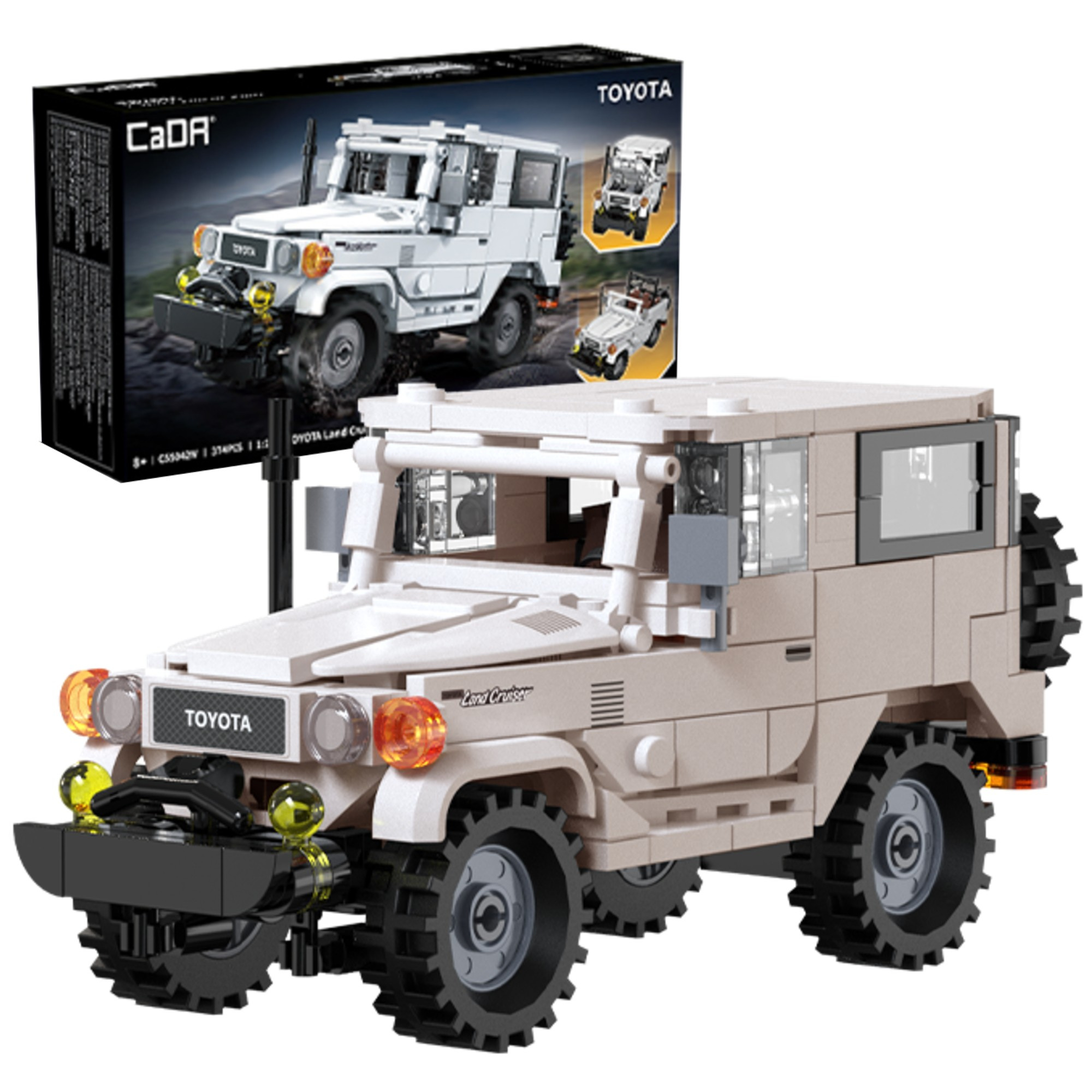 Stavebnica CaDA Toyota Land Cruiser FJ40 1:24, 374 dielikov, C55042W