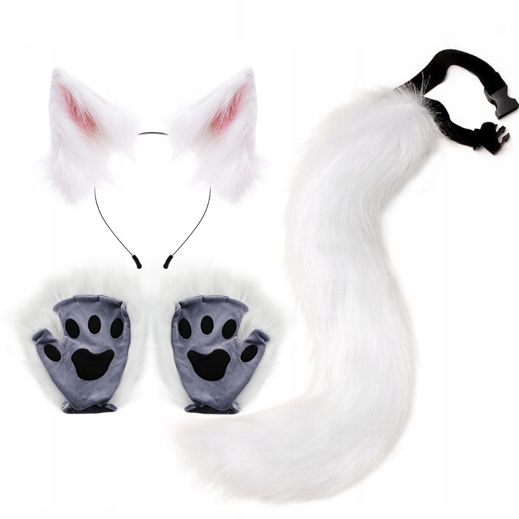 Sada cosplay rekvizít Fox Ears Tail,