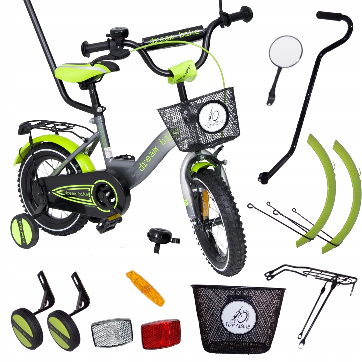 bicykel bicykel 12 palcov Tomabike Basket.