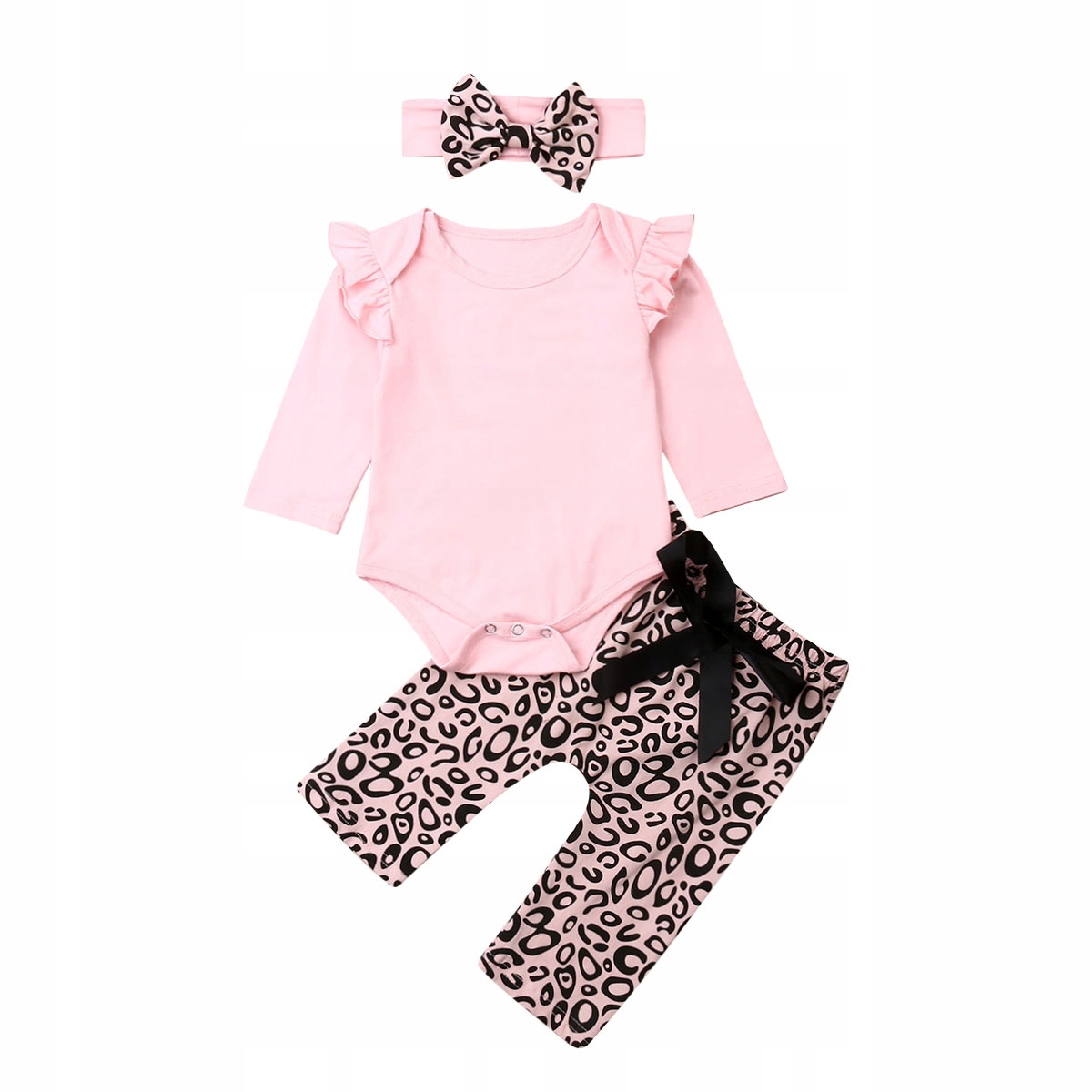 Detský komplet - Baby Set 92 Biela, čierna, ružová, viacnásobná 3 ks.