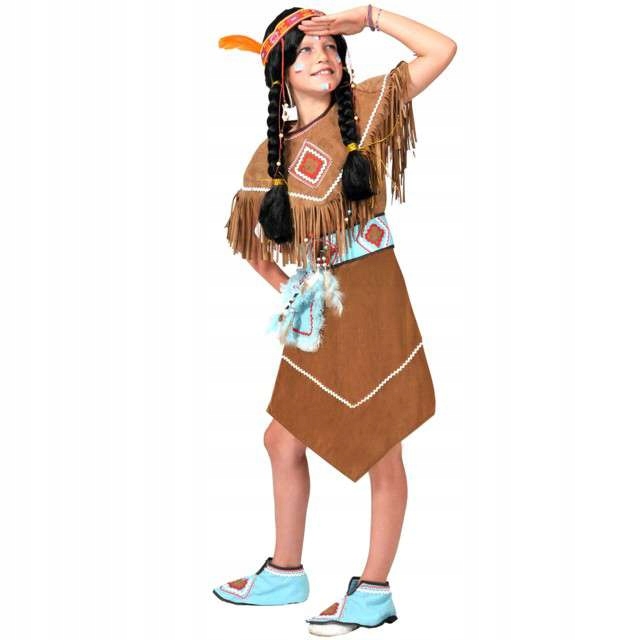 Kostým pre dievča - Indian Indiana Apacz Pocahontas outfit Veľkosť 152 cm