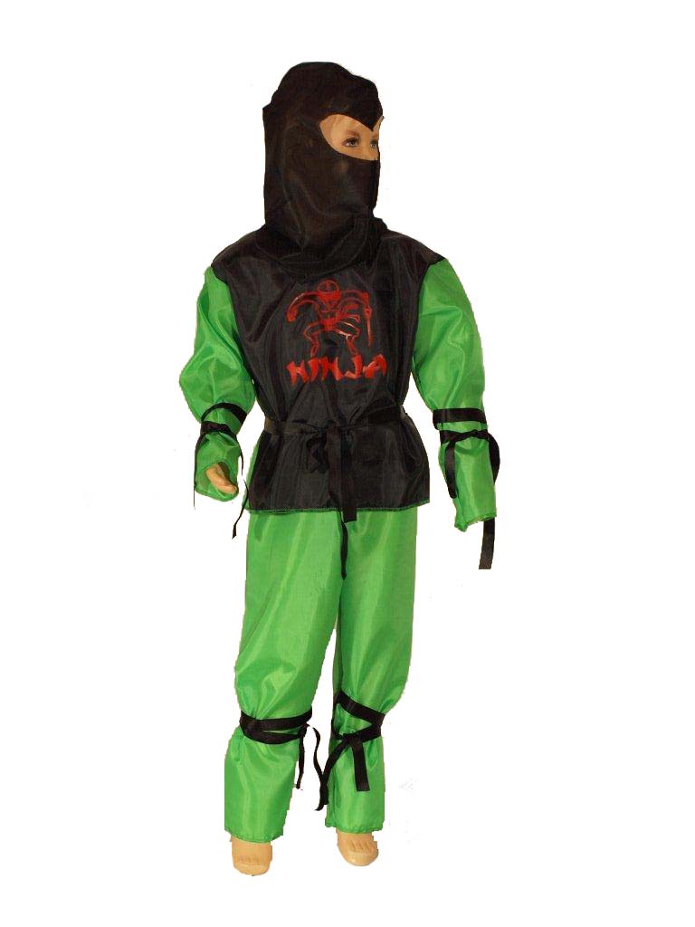Kostým pre chlapca- Ninja Green Warrior 104 kostým