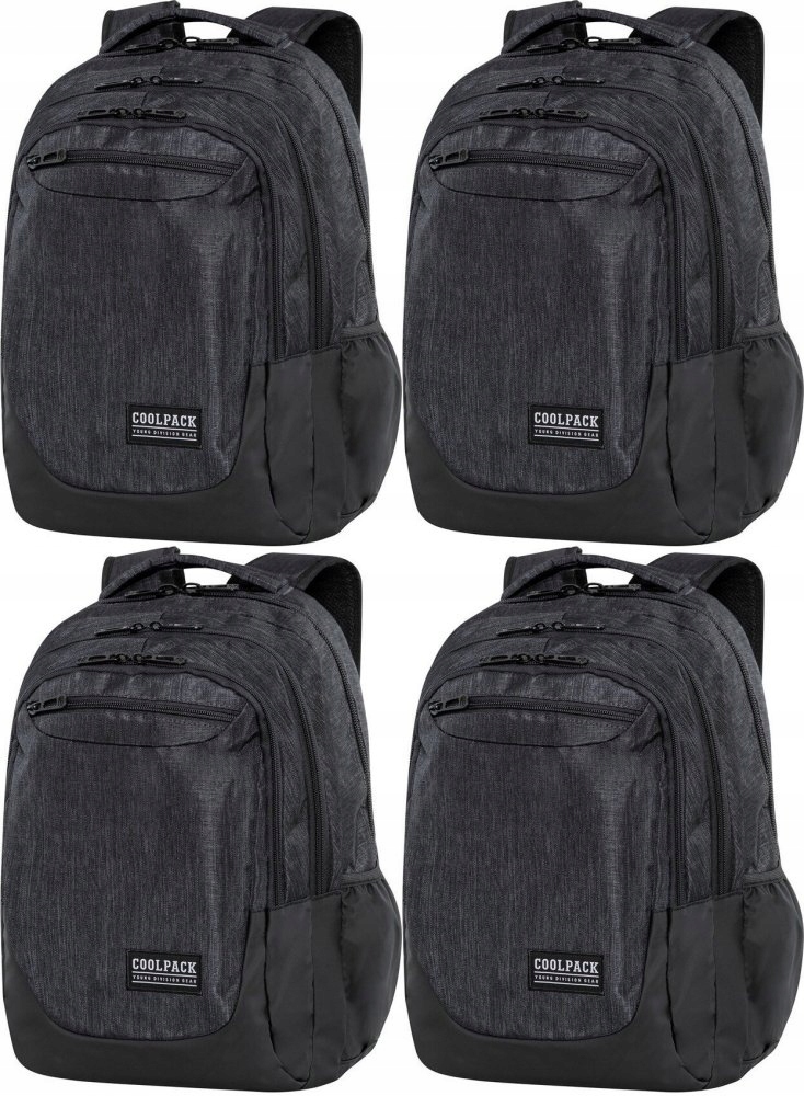 Viacúčelový mládežnícky batoh CoolPack Soul - 3 komorový, čierny
