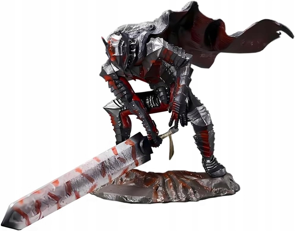 Guts Anime Akčná figúrka Crouching Armored Warrior Fighting Statue Model