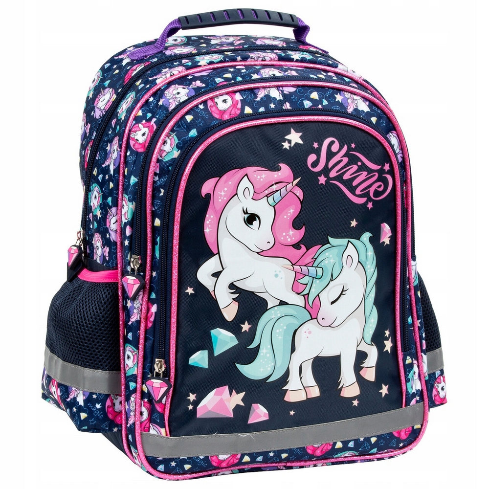 Školský batoh Derform Unicorn s dvoma priehradkami pre dievčatá