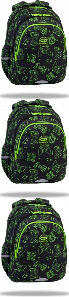 Školský batoh Jerry 21L - Ideálny pre náročných študentov, čierno-zelený