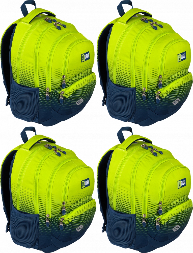 Školský batoh St. Right Lemon Gradient s 4 komorami a vodeodolným materiálom