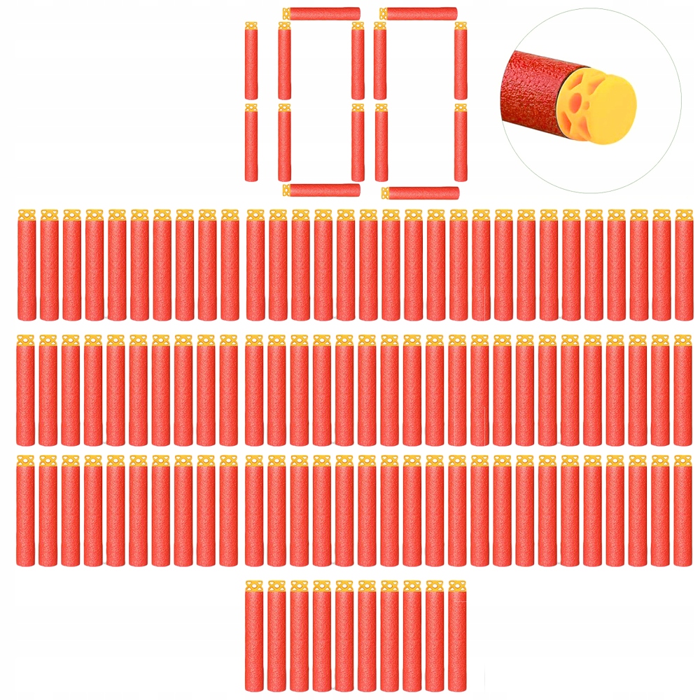 NERF ARROW RED WAFFLE SOFT HEAD 100 KS