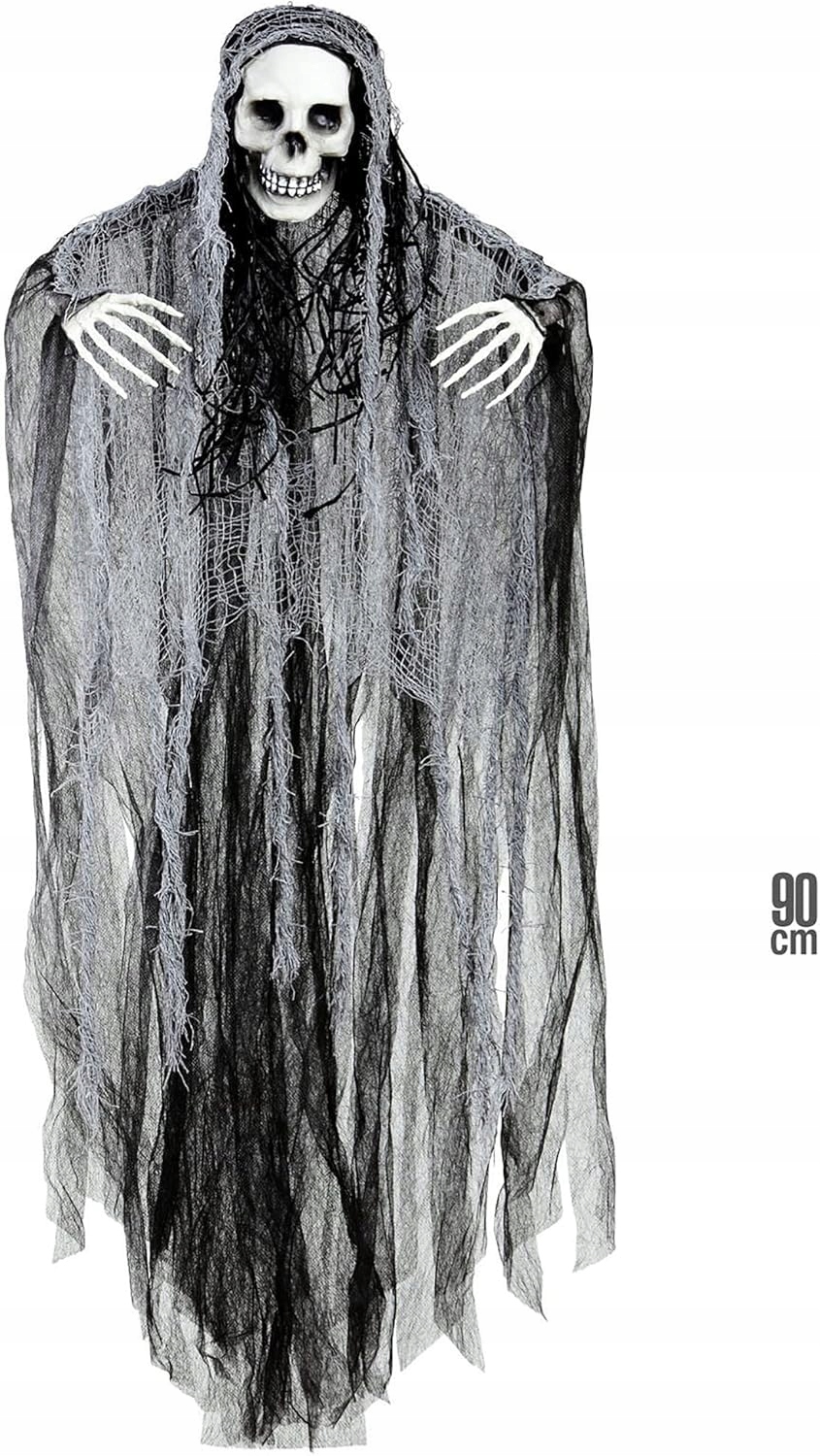 REAPER GLAM SKELETON PHANTOM HALLOWEN DEKORÁCIA NA ZAVESENIE 90cm